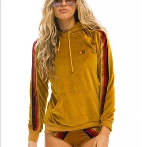 Aviator Nation Classic Raglan Velour Hoodie